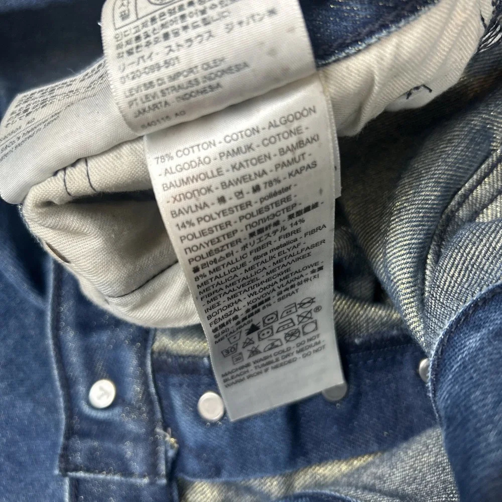 Levi's 501 Original Fit Button Fly‎ Dark Wash Jeans Men's 40x30 Blue